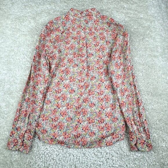 J Crew Liberty Floral Popover Shirt Swirling Petals - Picture 3 of 8